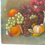Still Life with Cherries, Grapes and Oranges, C. 1890s Oil on Canvas Painting