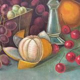 Still Life with Cherries, Grapes and Oranges, C. 1890s Oil on Canvas Painting