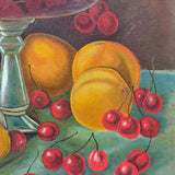 Still Life with Cherries, Grapes and Oranges, C. 1890s Oil on Canvas Painting