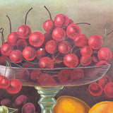 Still Life with Cherries, Grapes and Oranges, C. 1890s Oil on Canvas Painting
