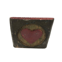 F.P's Kraft American Cheese Crate Wood Carved Red Heart