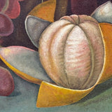 Still Life with Cherries, Grapes and Oranges, C. 1890s Oil on Canvas Painting