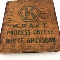 F.P's Kraft American Cheese Crate Wood Carved Red Heart