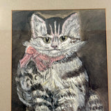 To Lilith Isabel with Love From Grandma, 1916 Watercolor Kitten by Elizabeth Harding Beckwith