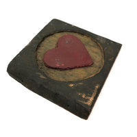 F.P's Kraft American Cheese Crate Wood Carved Red Heart