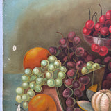 Still Life with Cherries, Grapes and Oranges, C. 1890s Oil on Canvas Painting