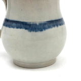 Not Perfect But Very Lovely c. 1800 Pearlware Mustard Pot with Blue Edging