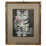 To Lilith Isabel with Love From Grandma, 1916 Watercolor Kitten by Elizabeth Harding Beckwith