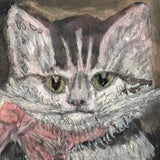 To Lilith Isabel with Love From Grandma, 1916 Watercolor Kitten by Elizabeth Harding Beckwith