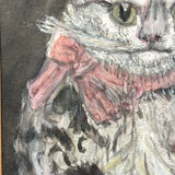 To Lilith Isabel with Love From Grandma, 1916 Watercolor Kitten by Elizabeth Harding Beckwith