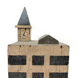 Super Graphic Folk Art Building with Clock Tower on Platform with Alligator Paint