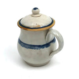 Not Perfect But Very Lovely c. 1800 Pearlware Mustard Pot with Blue Edging