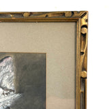 To Lilith Isabel with Love From Grandma, 1916 Watercolor Kitten by Elizabeth Harding Beckwith