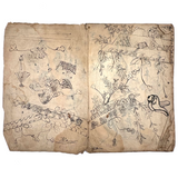 Marvelously Expressive Birds in Nature, Japanese Edo Period (1830-40s) Sketchbook of Original Ink Drawings