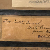 To Lilith Isabel with Love From Grandma, 1916 Watercolor Kitten by Elizabeth Harding Beckwith