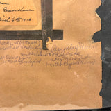 To Lilith Isabel with Love From Grandma, 1916 Watercolor Kitten by Elizabeth Harding Beckwith