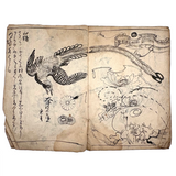 Marvelously Expressive Birds in Nature, Japanese Edo Period (1830-40s) Sketchbook of Original Ink Drawings