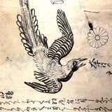 Marvelously Expressive Birds in Nature, Japanese Edo Period (1830-40s) Sketchbook of Original Ink Drawings