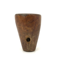 Old Carved Wooden Cup (Presumed Dipper Bowl) with Smiling Imp