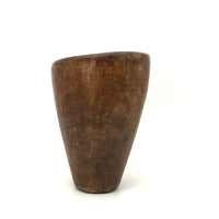 Old Carved Wooden Cup (Presumed Dipper Bowl) with Smiling Imp