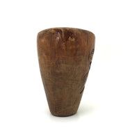 Old Carved Wooden Cup (Presumed Dipper Bowl) with Smiling Imp