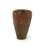 Old Carved Wooden Cup (Presumed Dipper Bowl) with Smiling Imp