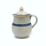 Not Perfect But Very Lovely c. 1800 Pearlware Mustard Pot with Blue Edging