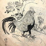 Marvelously Expressive Birds in Nature, Japanese Edo Period (1830-40s) Sketchbook of Original Ink Drawings