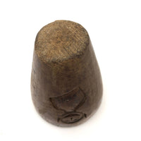 Old Carved Wooden Cup (Presumed Dipper Bowl) with Smiling Imp