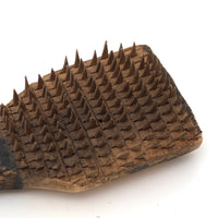 Amazing Antique Carved Miniature Comb with Tiny Shape Wooden Teeth