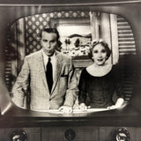 The George and Gracie Show Shot on Screen, 1950s Snapshot Photo