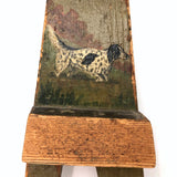 Marvelous Old Green Painted Folk Art Bootjack with Pointer Dog