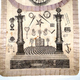 Stunning, Very Scarce 1820s Masonic Silk Apron, Lewis Roberson, Weathersfield, Vermont