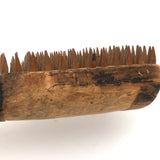 Amazing Antique Carved Miniature Comb with Tiny Shape Wooden Teeth