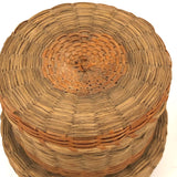 Set of Three Progressively Sized Old Wabanaki Sweet Grass Baskets