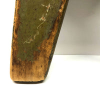 Marvelous Old Green Painted Folk Art Bootjack with Pointer Dog