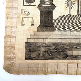 Stunning, Very Scarce 1820s Masonic Silk Apron, Lewis Roberson, Weathersfield, Vermont
