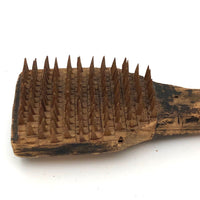 Amazing Antique Carved Miniature Comb with Tiny Shape Wooden Teeth