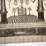 Stunning, Very Scarce 1820s Masonic Silk Apron, Lewis Roberson, Weathersfield, Vermont