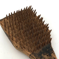 Amazing Antique Carved Miniature Comb with Tiny Shape Wooden Teeth