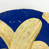 Green to Yellow Bananas! Great Original Vintage Heavy Cardboard Grocery Display Sign