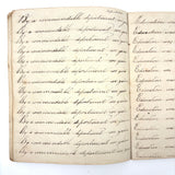 Rhoba Saunders' Very Much of the Time 1824 Penmanship Notebook, Scituate, RI