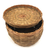 Set of Three Progressively Sized Old Wabanaki Sweet Grass Baskets