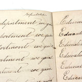 Rhoba Saunders' Very Much of the Time 1824 Penmanship Notebook, Scituate, RI