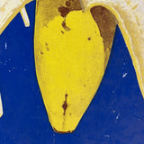 Green to Yellow Bananas! Great Original Vintage Heavy Cardboard Grocery Display Sign