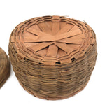 Set of Three Progressively Sized Old Wabanaki Sweet Grass Baskets