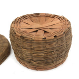 Set of Three Progressively Sized Old Wabanaki Sweet Grass Baskets