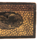 Stunning C. 1800 Very Fine Chinese Export (Canton) Lacquered Tea Caddy