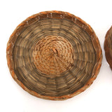 Set of Three Progressively Sized Old Wabanaki Sweet Grass Baskets