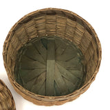 Set of Three Progressively Sized Old Wabanaki Sweet Grass Baskets